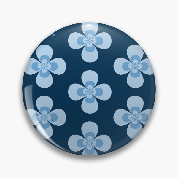 Item preview, Mid Century Modern Blue Retro Quad Flower Graphic. designed and sold by Jyoti-Quotes.