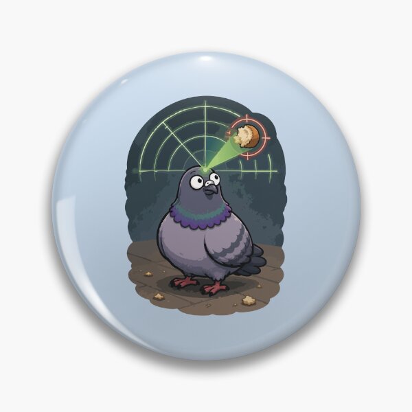 Item preview, Bread Radar Funny Pigeon Sticker Cute Urban Bird Bread Detector designed and sold by SimplePoDesign.
