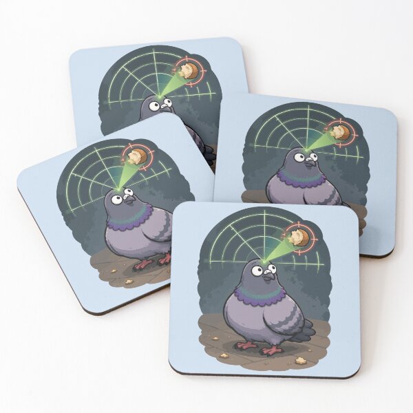 Item preview, Bread Radar Funny Pigeon Sticker Cute Urban Bird Bread Detector designed and sold by SimplePoDesign.