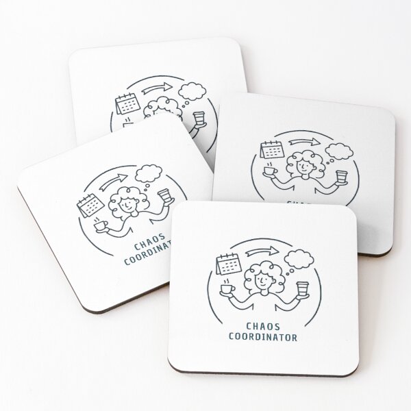 Item preview, Chaos Coordinator Minimalist Line Art – Funny Office & Life Organizer designed and sold by Inka Moon Design.