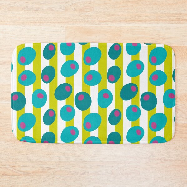 Item preview, Retro Teal Olives Pop Art Stripe Pattern designed and sold by CI Creative Design LLC.