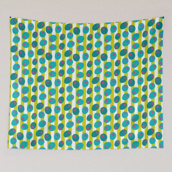Item preview, Retro Teal Olives Pop Art Stripe Pattern designed and sold by CI Creative Design LLC.