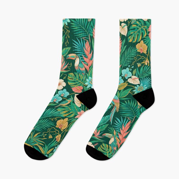 Aperçu de l'œuvre Tropical Birds Garden Pattern créée et vendue par ASTRAL ART LAB.