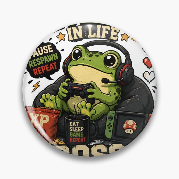 Item preview, Level Up in Life, Boss Every Day – Funny Gamer Frog Retro T-Shirt | Cute Gaming Gift designed and sold by Eljonas77.