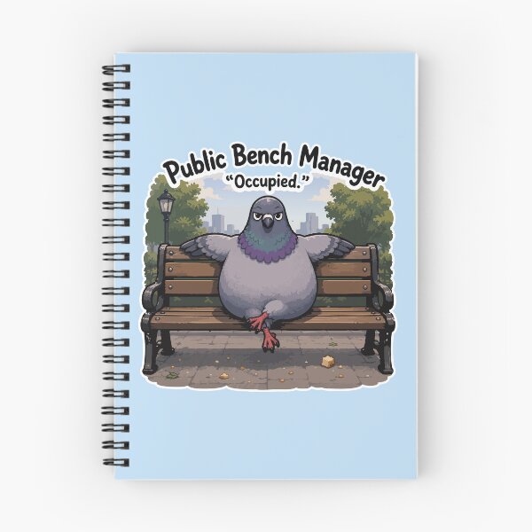Item preview, Public Bench Manager Funny Pigeon Sticker Cute Urban Bird Meme designed and sold by SimplePoDesign.