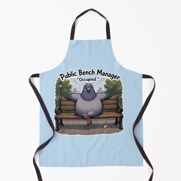 Item preview, Public Bench Manager Funny Pigeon Sticker Cute Urban Bird Meme designed and sold by SimplePoDesign.