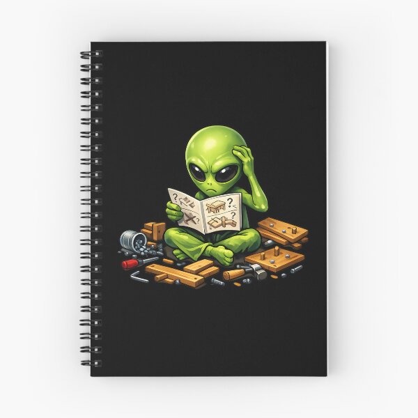 Item preview, Alien Assembling Impossible Furniture Manual Funny Sci-Fi Illustration designed and sold by builtforyou.