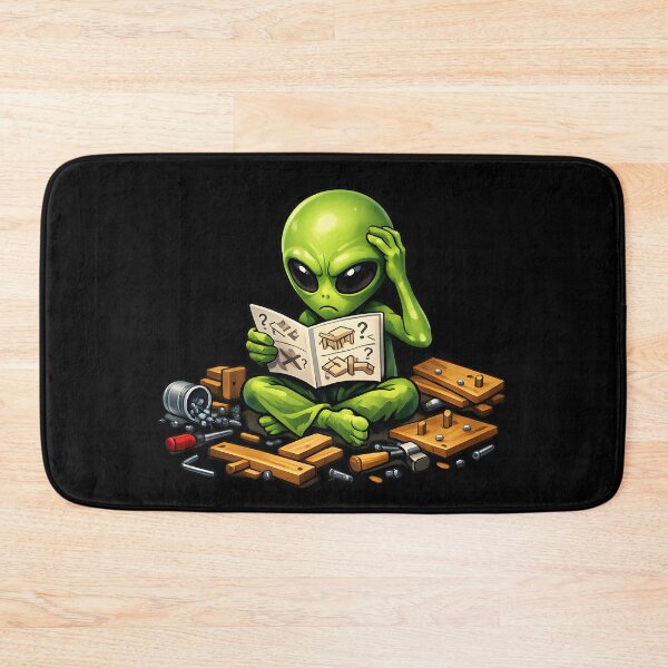 Item preview, Alien Assembling Impossible Furniture Manual Funny Sci-Fi Illustration designed and sold by builtforyou.