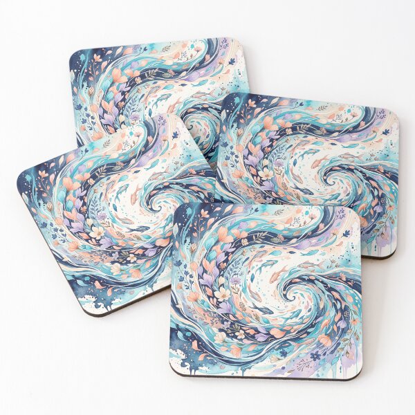 Item preview,  Fish and Flower Ocean Pattern designed and sold by ASTRAL ART LAB.