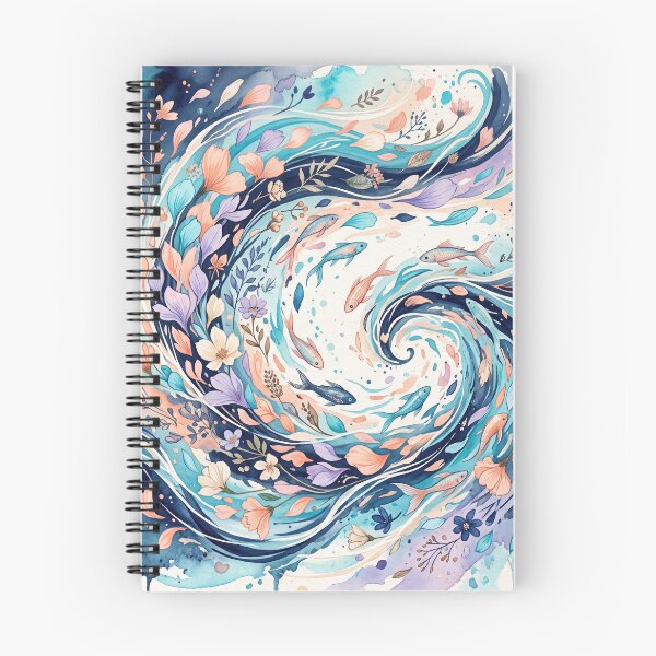Item preview,  Fish and Flower Ocean Pattern designed and sold by ASTRAL ART LAB.