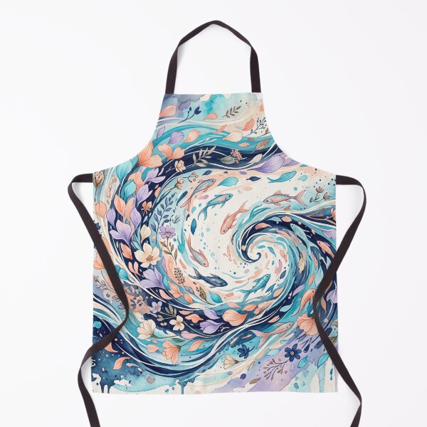 Item preview, Fish and Flower Ocean Pattern designed and sold by ASTRAL ART LAB.