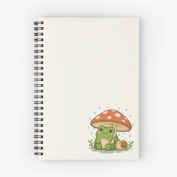 Item preview, Cozy Frog Under Mushroom Rain designed and sold by littlemooonart.