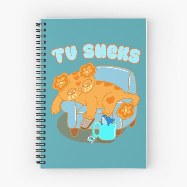 Item preview, Tv sucks, love cat depressed with sharkle designed and sold by BritishDelights.
