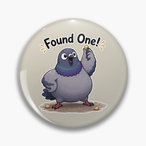 Item preview, Found One Funny Pigeon Sticker Cute Bird Crumb Victory Meme designed and sold by SimplePoDesign.