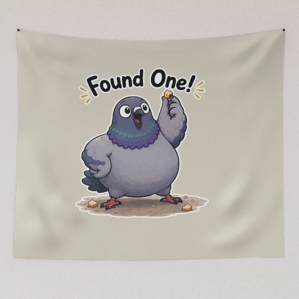 Item preview, Found One Funny Pigeon Sticker Cute Bird Crumb Victory Meme designed and sold by SimplePoDesign.
