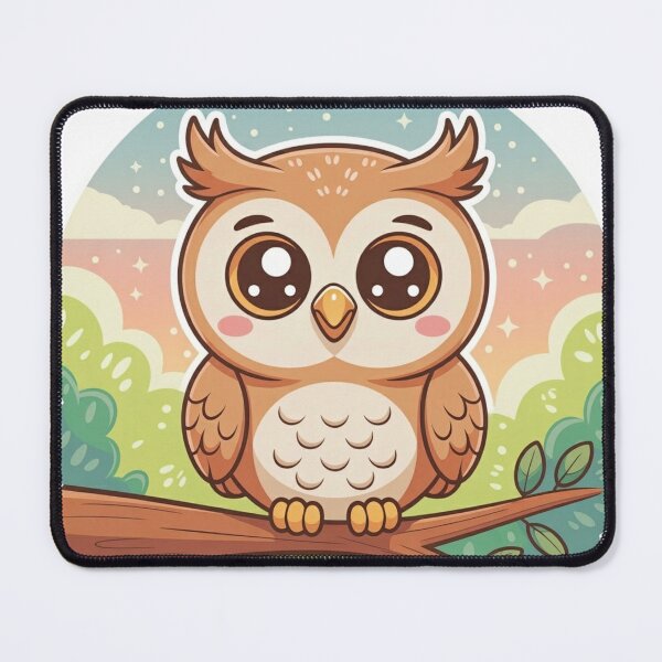 Item preview, Cute Kawaii Owl Sticker Illustration designed and sold by GabeMountainArt.