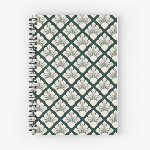 Item preview, Textured Art Deco Floral- Evergreen and Cream designed and sold by StoneyPointRoad.