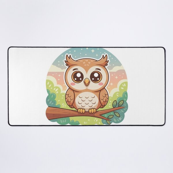 Item preview, Cute Kawaii Owl Sticker Illustration designed and sold by GabeMountainArt.