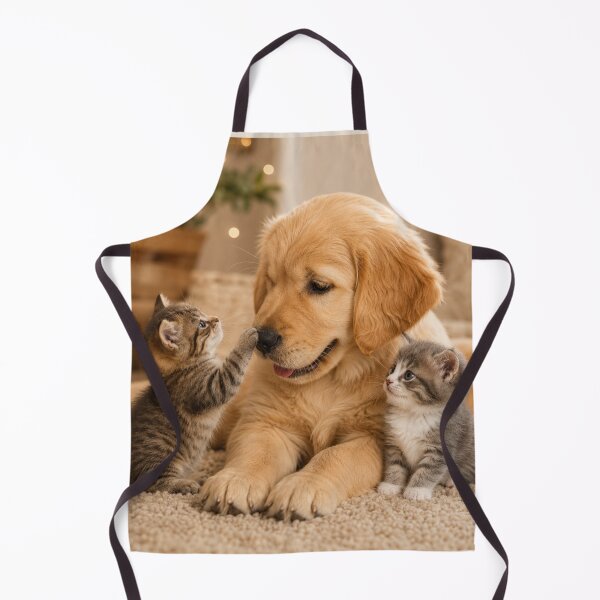 Item preview, Golden Retriever and Kitten Friends designed and sold by BagFactoryUK.