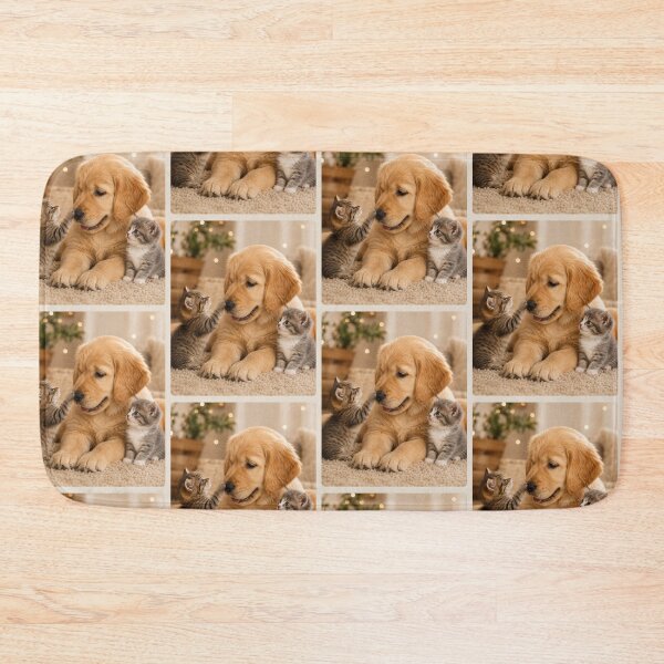 Item preview, Golden Retriever and Kitten Friends designed and sold by BagFactoryUK.