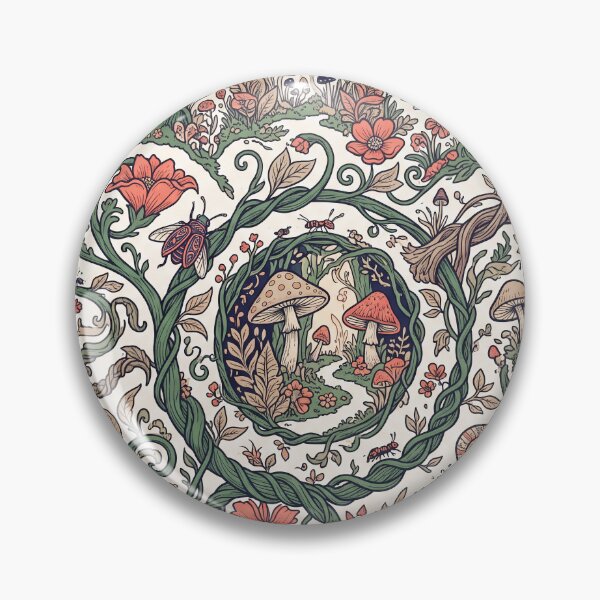 Item preview,  Mushroom Forest Garden Pattern designed and sold by ASTRAL ART LAB.