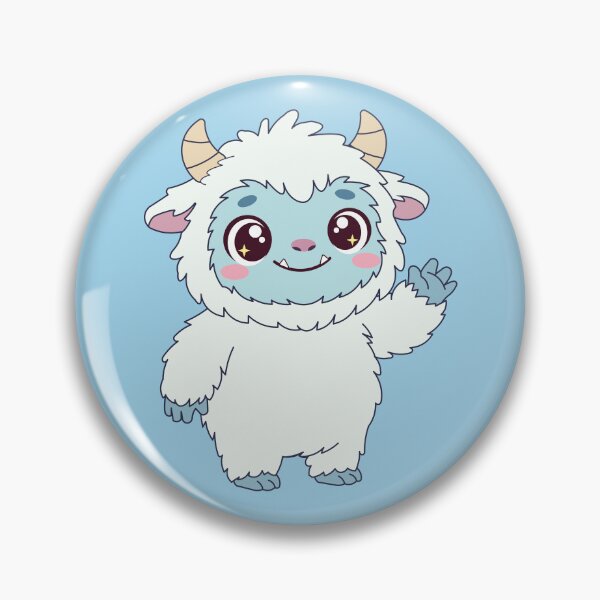 Item preview, Cute Kawaii Yeti Waving Hello | Cryptid Abominable Snowman designed and sold by Hallowed Artistry.