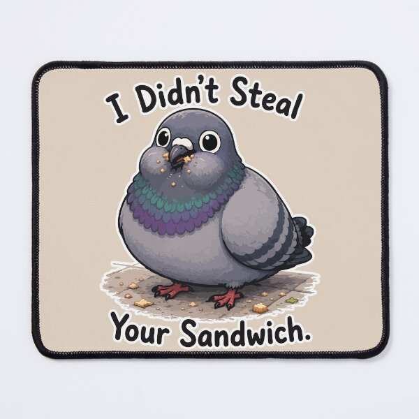 Item preview, I Didn't Steal Your Sandwich Funny Pigeon Sticker Bird Meme designed and sold by SimplePoDesign.