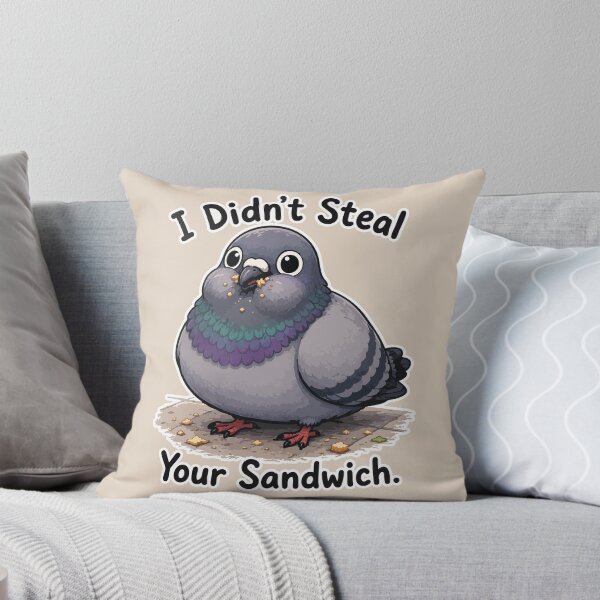 Item preview, I Didn't Steal Your Sandwich Funny Pigeon Sticker Bird Meme designed and sold by SimplePoDesign.