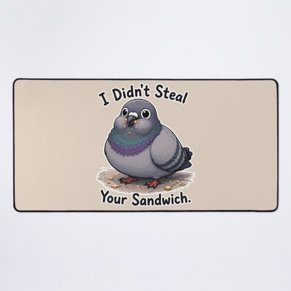 Item preview, I Didn't Steal Your Sandwich Funny Pigeon Sticker Bird Meme designed and sold by SimplePoDesign.