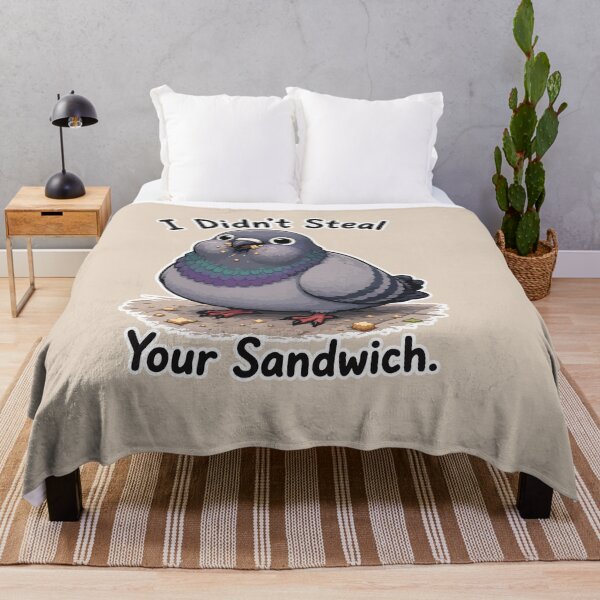 Item preview, I Didn't Steal Your Sandwich Funny Pigeon Sticker Bird Meme designed and sold by SimplePoDesign.