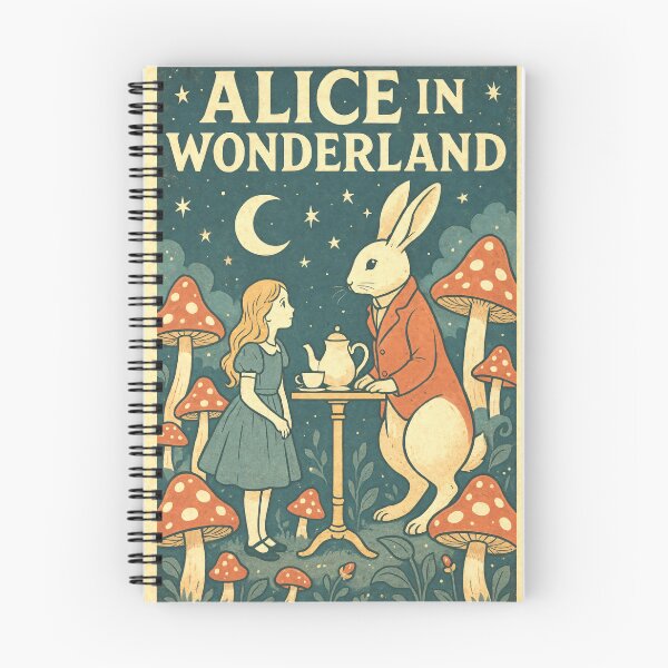 Item preview, Alice in Wonderland Poster | Whimsical Book Cover Wall Art |  Classic Lewis Carroll Literature Art designed and sold by codeslinger.
