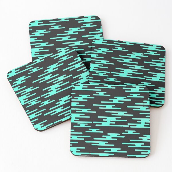 Item preview, Teal Japanese Cloud Pattern Aesthetic Minimalist Art designed and sold by Jimakmo.