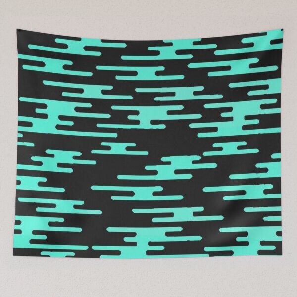 Item preview, Teal Japanese Cloud Pattern Aesthetic Minimalist Art designed and sold by Jimakmo.