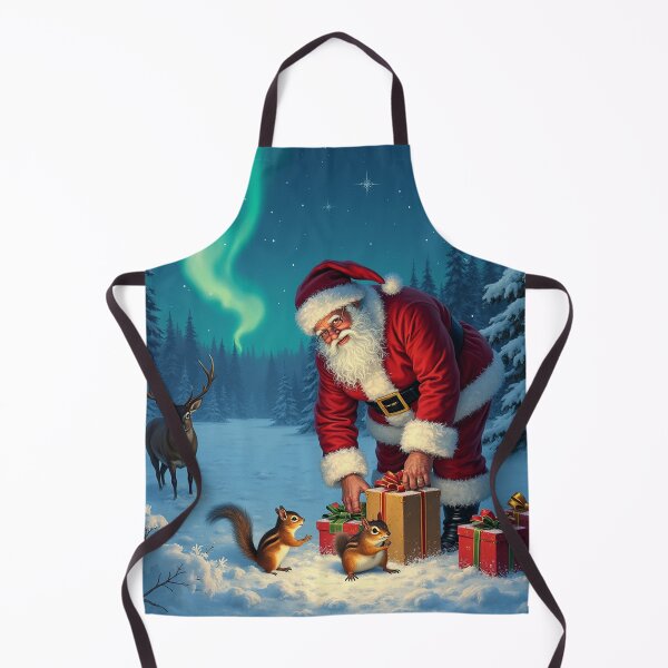 Item preview, Christmas Santa, Reindeer, Chipmunks And The Aurora Borealis designed and sold by GaffaDesigns.