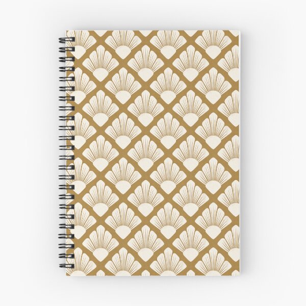 Item preview, Textured Art Deco Floral- Mustard Yellow and Cream designed and sold by StoneyPointRoad.