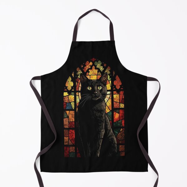 Item preview, Black Cat Stained Glass Halloween Design designed and sold by SunnyDesign82.