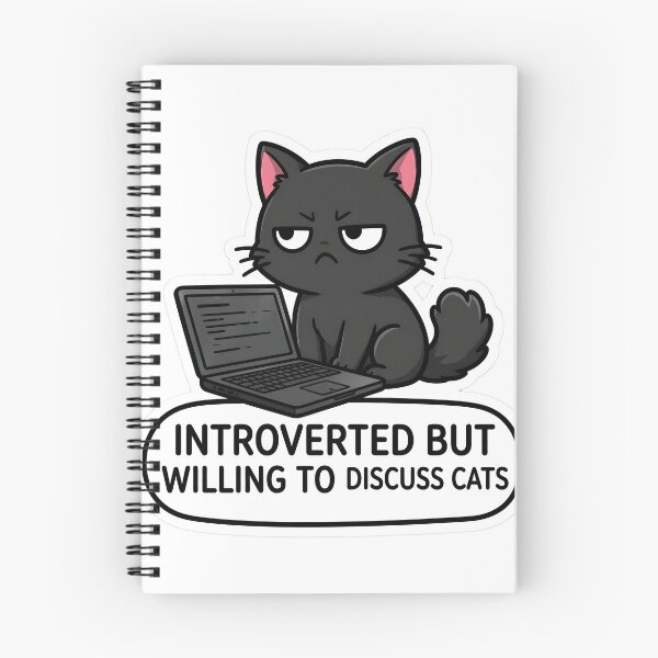 Item preview, Introverted cat designed and sold by MMateka.