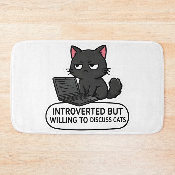 Item preview, Introverted cat designed and sold by MMateka.
