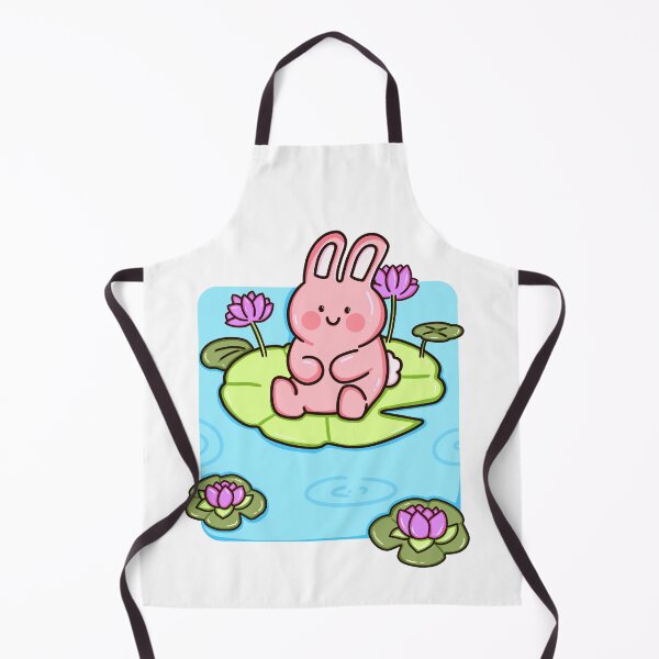 Item preview, Cute Bunny on Water Lily - My Green Sanctuary Art designed and sold by Crystalsdrawing.
