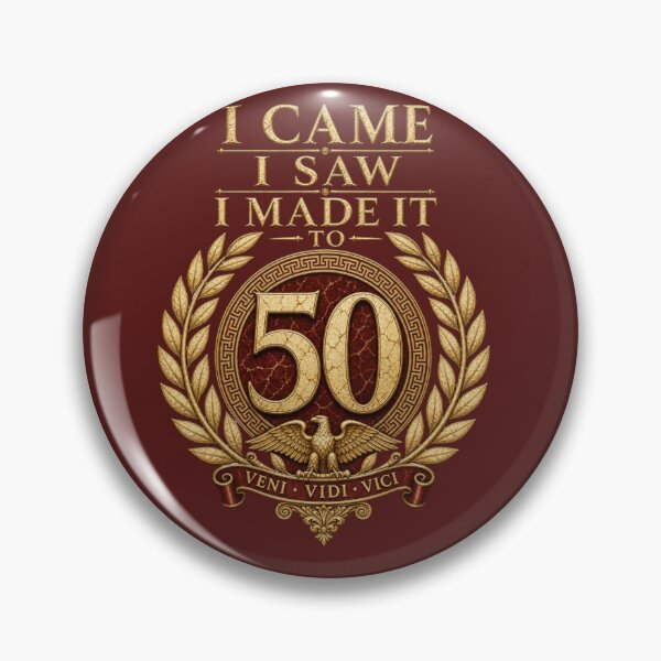Item preview, I Came, I Saw, I Made It to 50 | Funny 50th Birthday Typography T-Shirt designed and sold by rushaib.