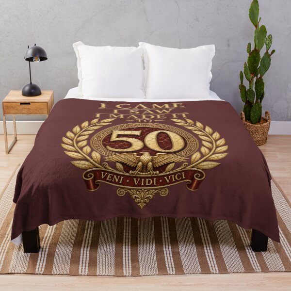 Item preview, I Came, I Saw, I Made It to 50 | Funny 50th Birthday Typography T-Shirt designed and sold by rushaib.