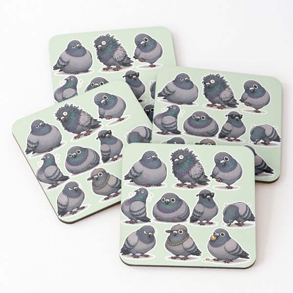 Item preview, Cute Pigeon Sticker Pack Funny Urban Bird Meme Collection designed and sold by SimplePoDesign.