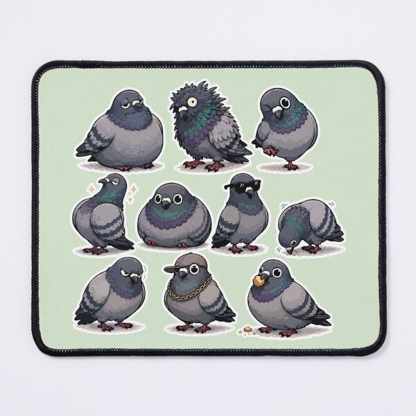 Item preview, Cute Pigeon Sticker Pack Funny Urban Bird Meme Collection designed and sold by SimplePoDesign.
