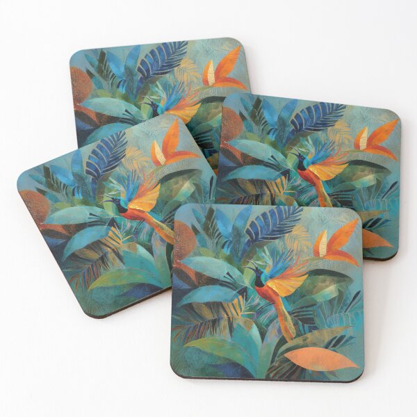 Item preview, A vibrant Bird of Paradise dancing in jungle light, Birds in Motion designed and sold by CDC40.