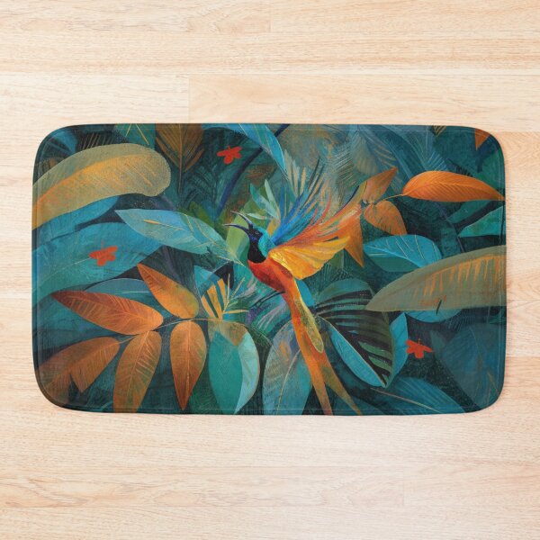 Item preview, A vibrant Bird of Paradise dancing in jungle light, Birds in Motion designed and sold by CDC40.