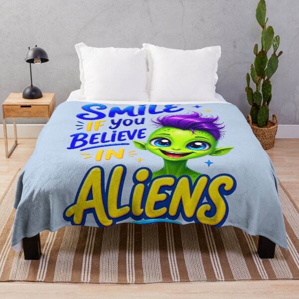 Item preview, SMILE IF YOU BELIEVE IN ALIENS DESIGN 1 designed and sold by DigitalandPhoto.