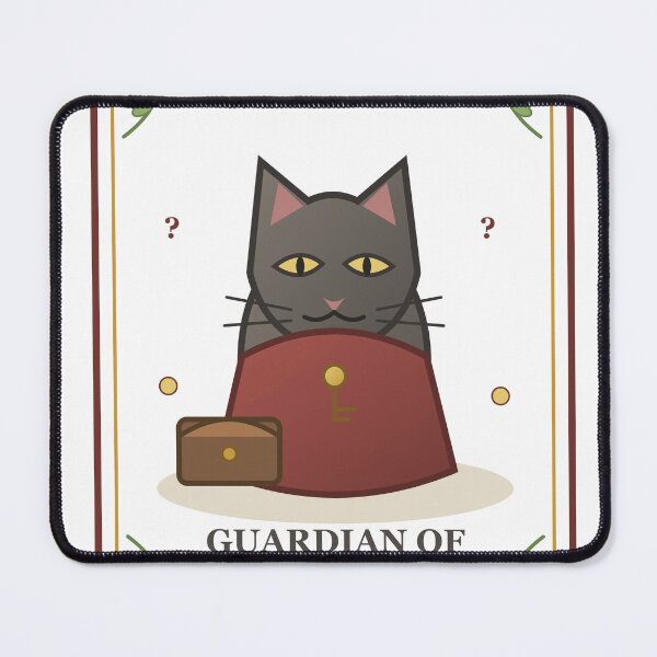 Item preview, Guardian of Questionable Secrets – Suspicious Garden Cat designed and sold by FlamoArt.