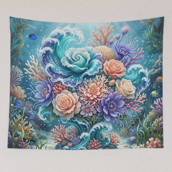 Item preview,  Ocean Flower Garden Pattern designed and sold by ASTRAL ART LAB.