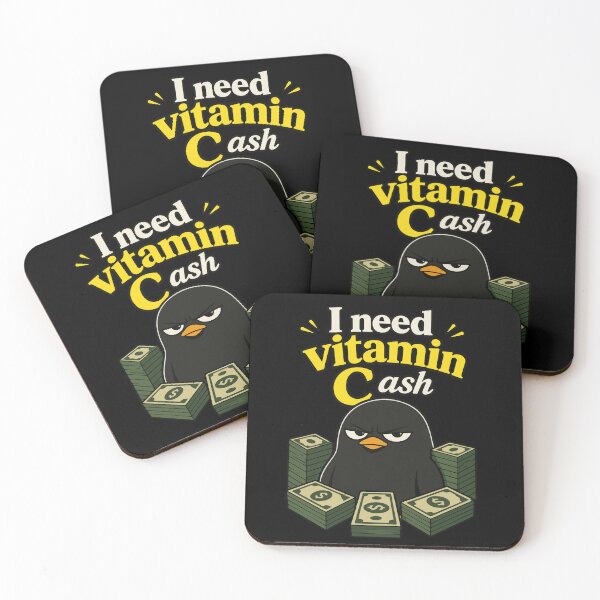 Item preview, I Need Vitamin Cash Funny Money Bird with Stacks of Cash and Bold Cartoon Attitude for Hustlers and Meme Lovers designed and sold by Huddy-clothes.