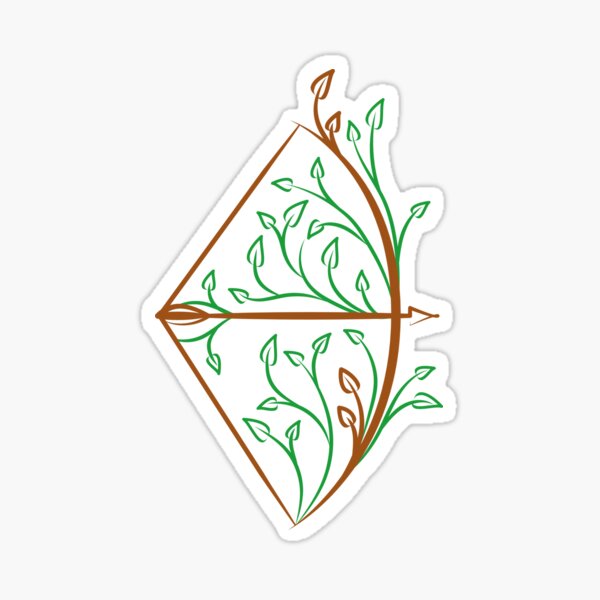 Primitive Bow (Bogenschiessen by BOWTIQUE) Sticker